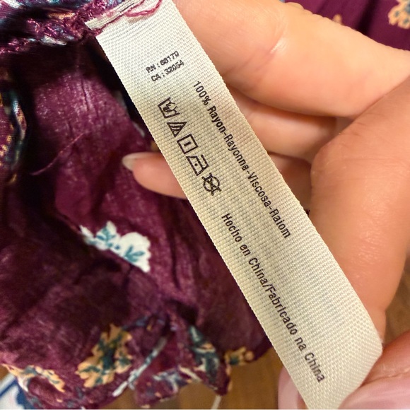 Free People Intimately French Quarter Trapeze Slip Dress - Burgundy Medallion M - Picture 7 of 10